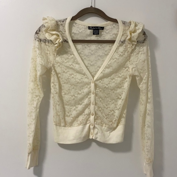 Cream Lace Cardigan - Picture 1 of 4